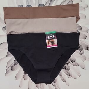 Maidenform 3Pack Soft Stretch Seamless High Leg Bikini Size Large